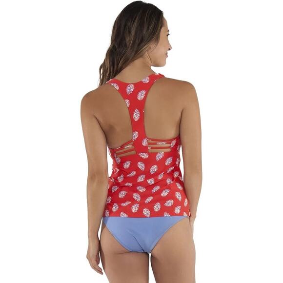 CARVE DESIGNS *FLAWS Red La Jolla Georgia Tankini Racerback Swimsuit Top Size XS - Picture 10 of 13